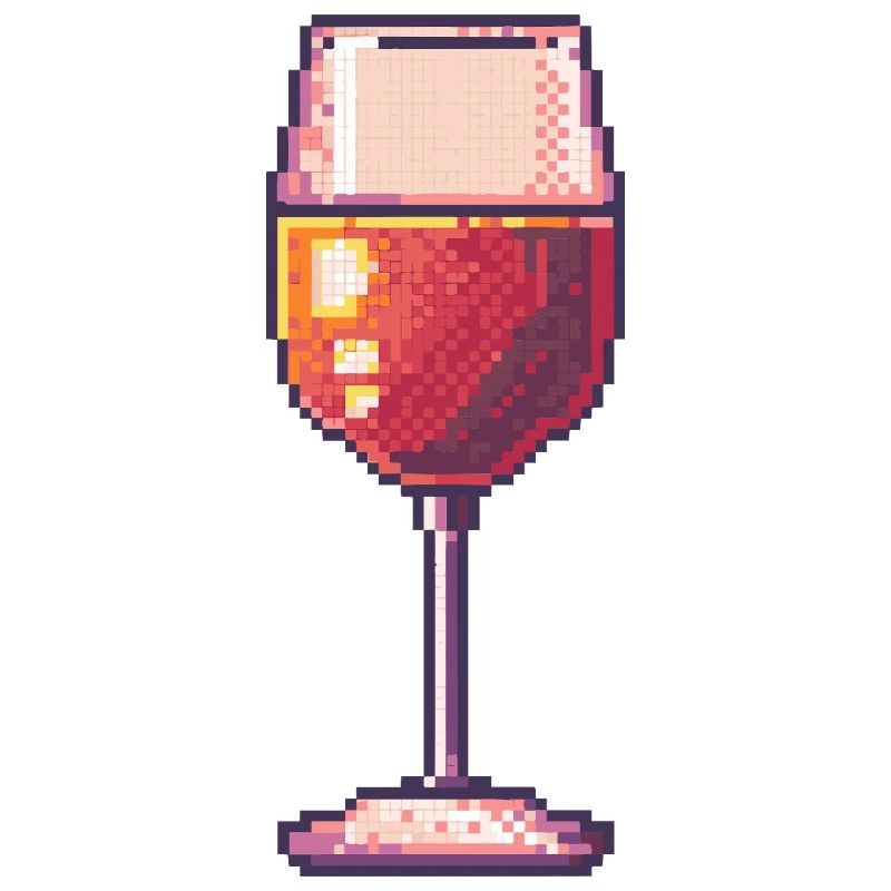 Pixel Weinglas Retro