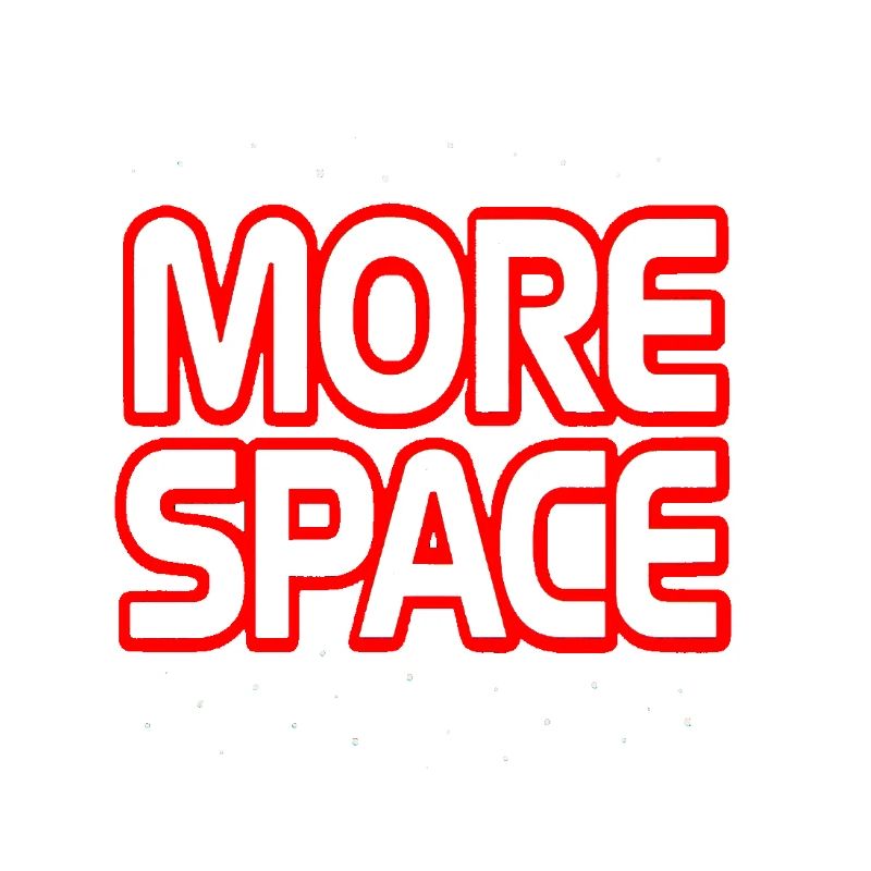 More Space Neon Text
