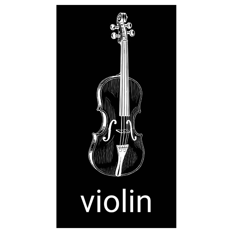 Silhouette de violon noir