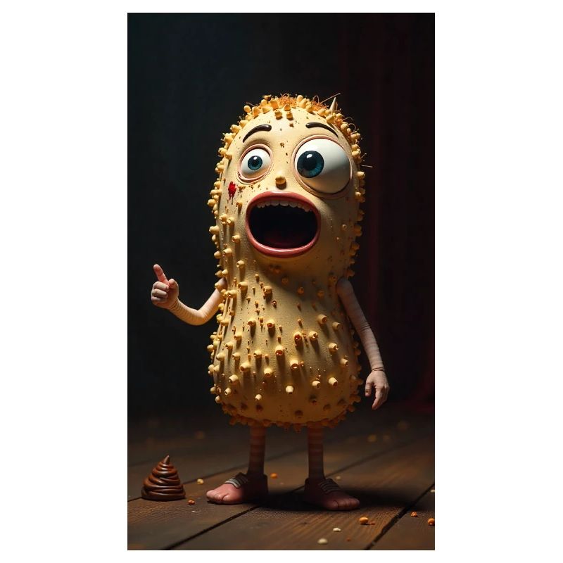 Spiky Peanut Maskottchen