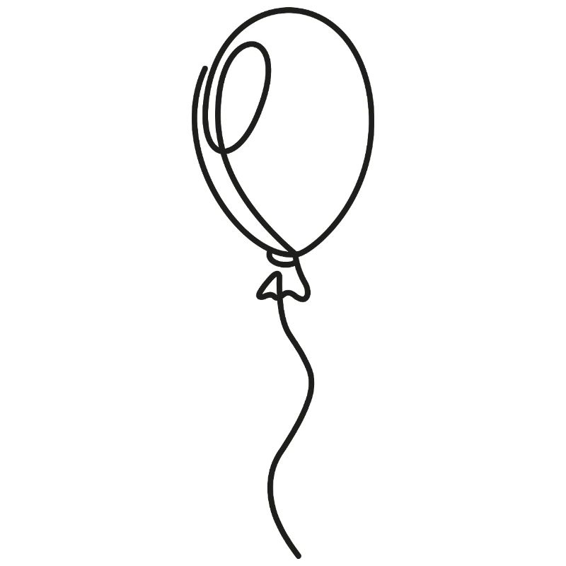 Balloon Sketch with String – Motif