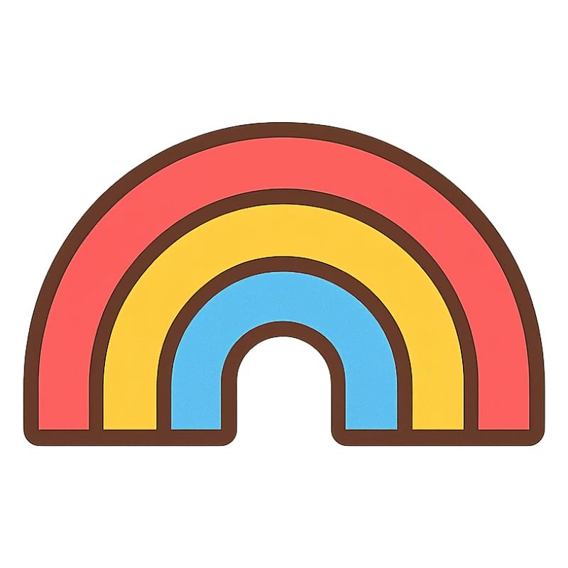 Heller Retro-Regenbogen