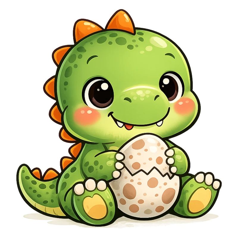 Dino mit Ei 