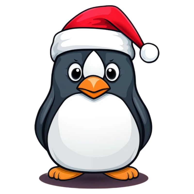 Weihnachtsmann Pinguin
