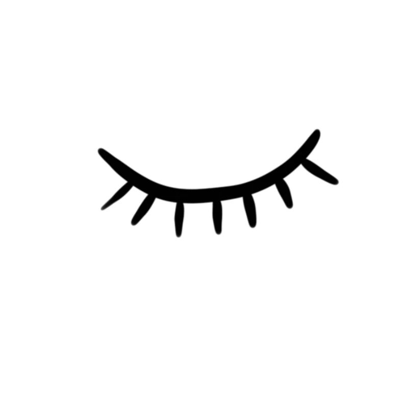 Eyelash Minimal – Closed Eye Sketch