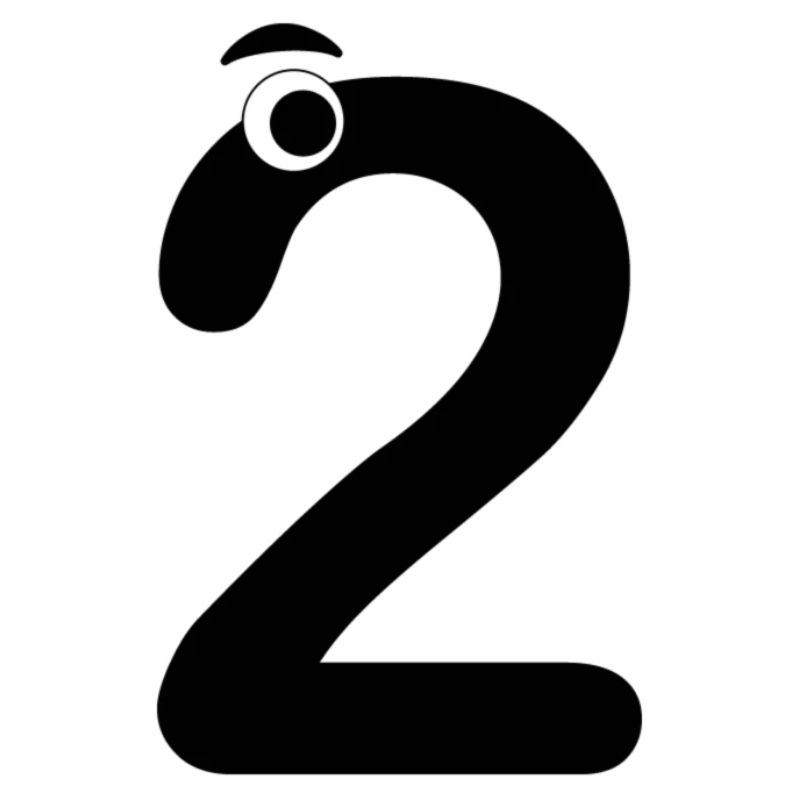 Number Two 2 Kids Birthday Learn Math