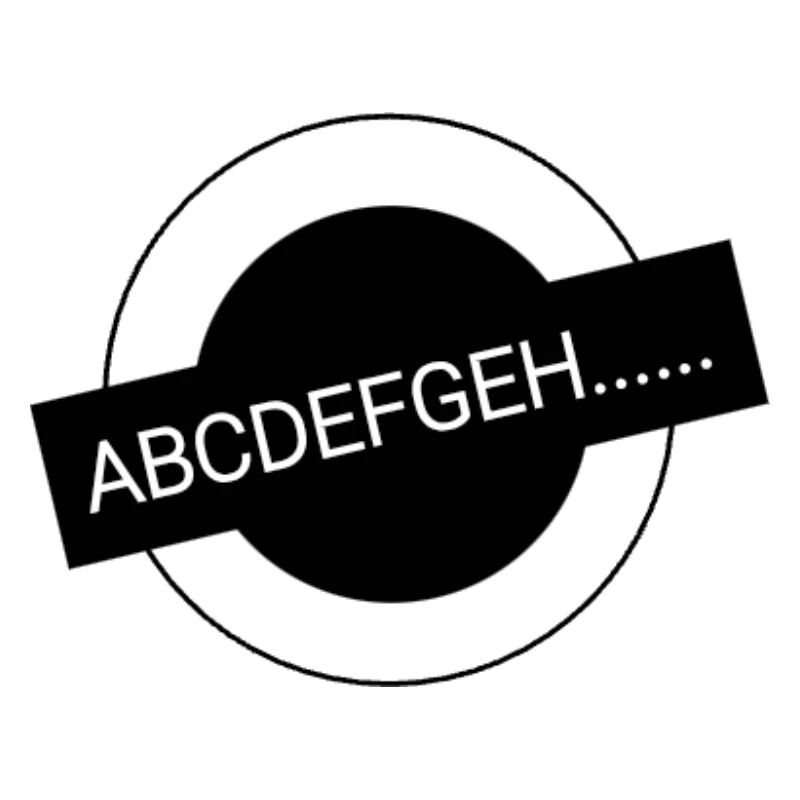 Abstract alphabet illustration on black