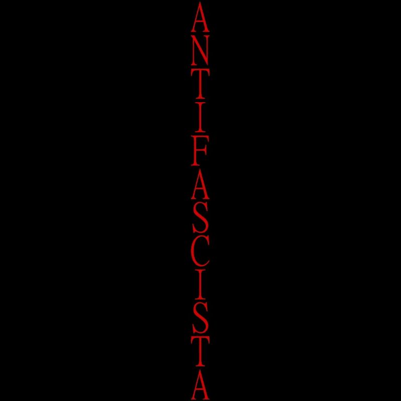 lettrage antifasciste vertical élégant