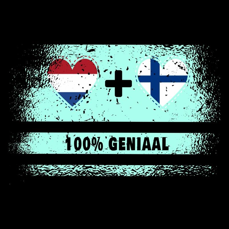 Drapeau 100% Genius de la Finlande et des Pays-Bas