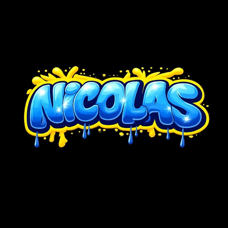 NICOLAS GRAFFITI NAME FOR PERFECT GIFT PRINTABLE 