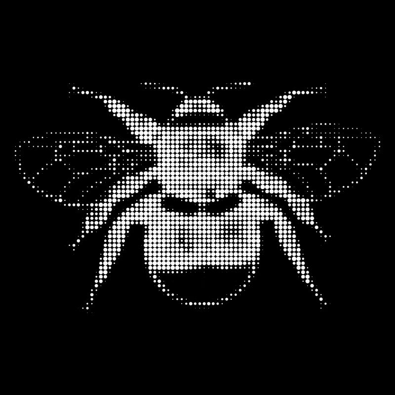 Biene  in Pixeloptik