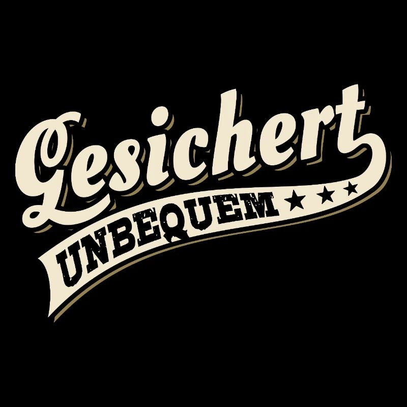Vintage Lettering Secured Uncomfortable