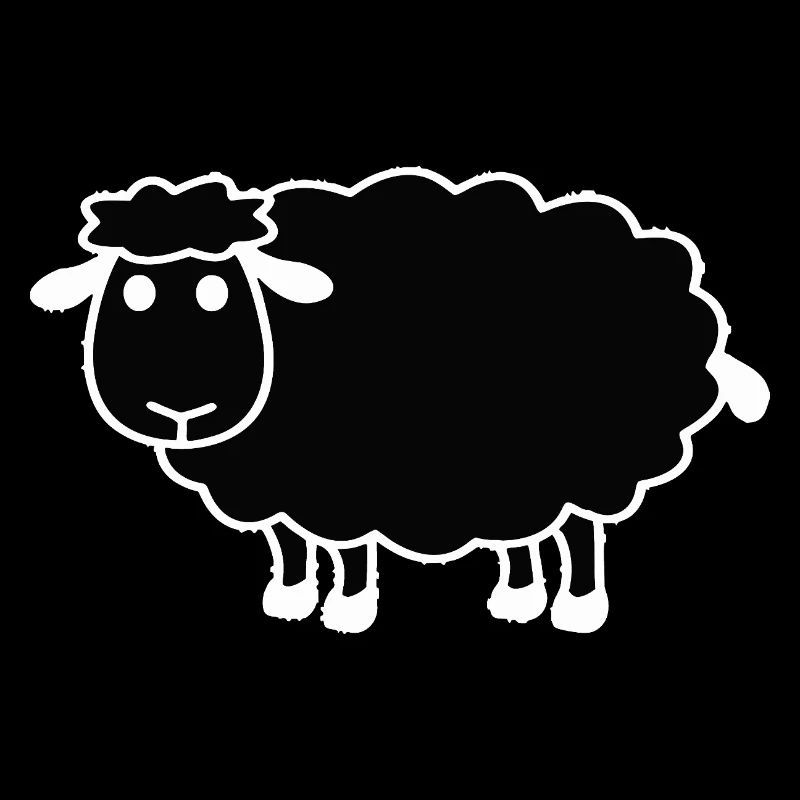 Minimalist Black Sheep Silhouette