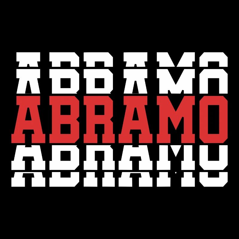 Abraham T-Shirt mit gestapeltem Text Geschenkidee