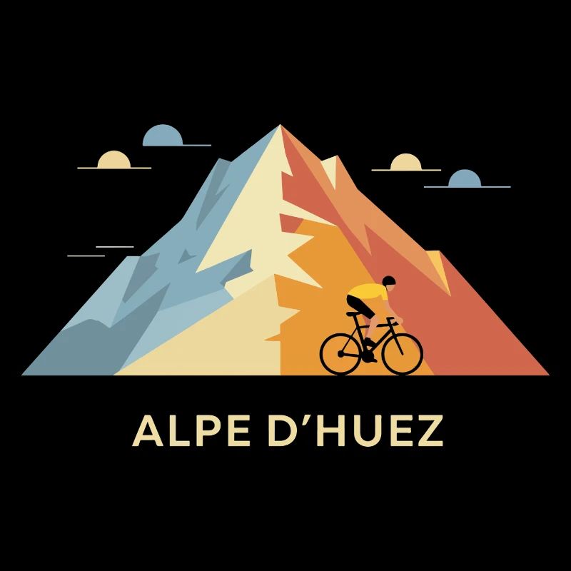 Cyclist Alpe d'Huez Art