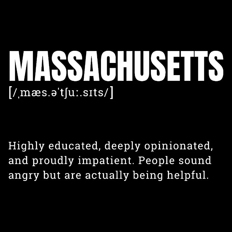 Massachusetts Großformat Typo