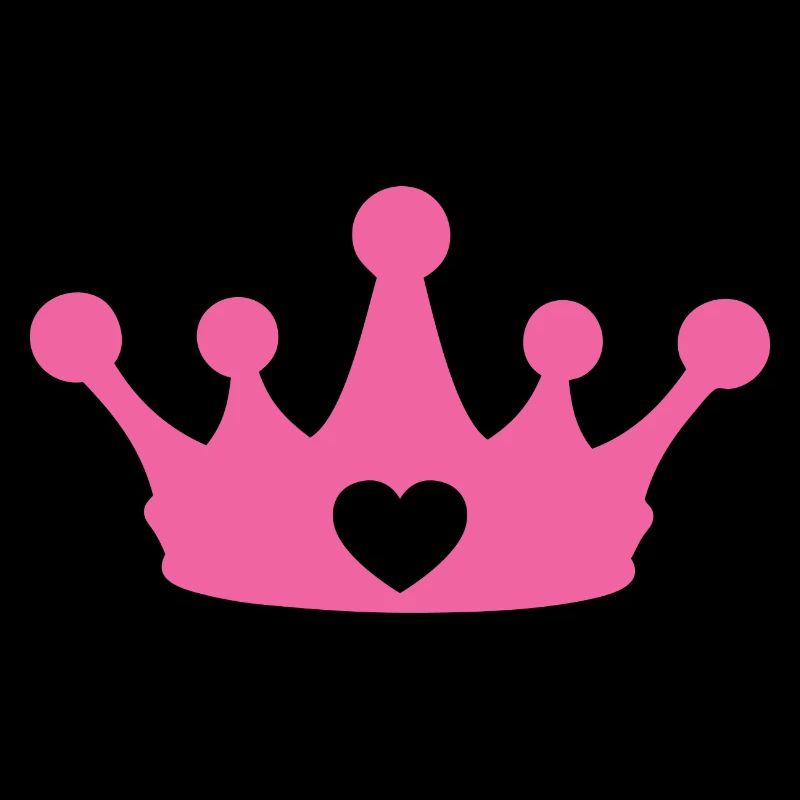 Pink princess heart crown