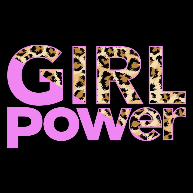 Leopard Print GIRL POWER Typography