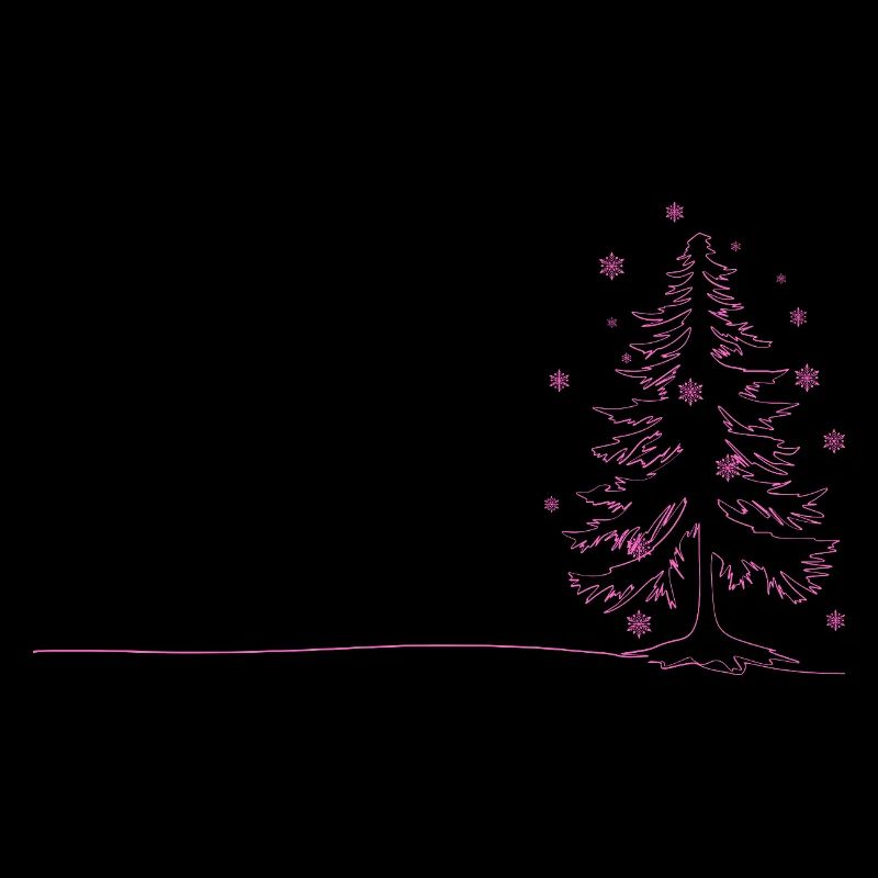 Pink Lines Christmas Tree Sketch