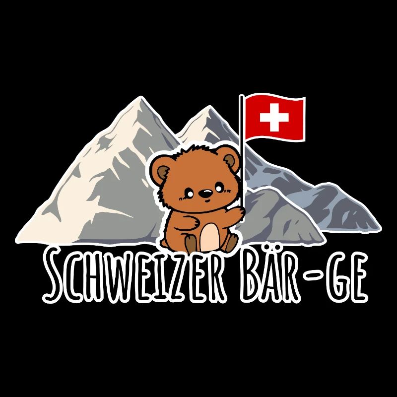 Niedlicher Schweizer Bär mit Schweizer Flagge süß!