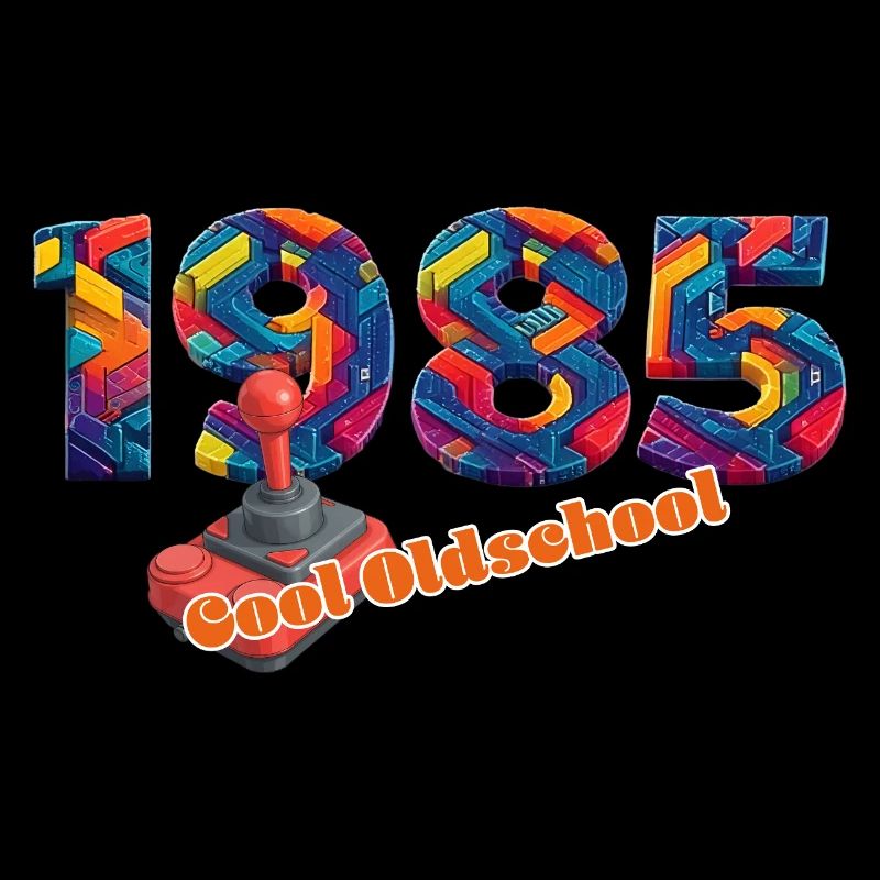 Vintage 1985 – Joystick rétro – Cool old school
