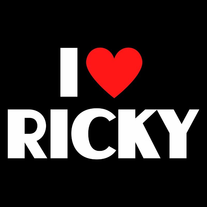 Ich liebe Ricky rotes Herz Retro Statement 
