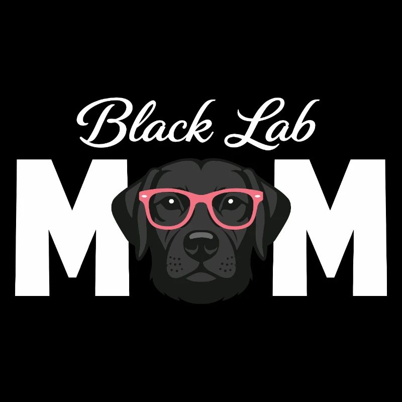 Schwarze Labrador-Mutter Schwarzer Labrador-Liebhaber