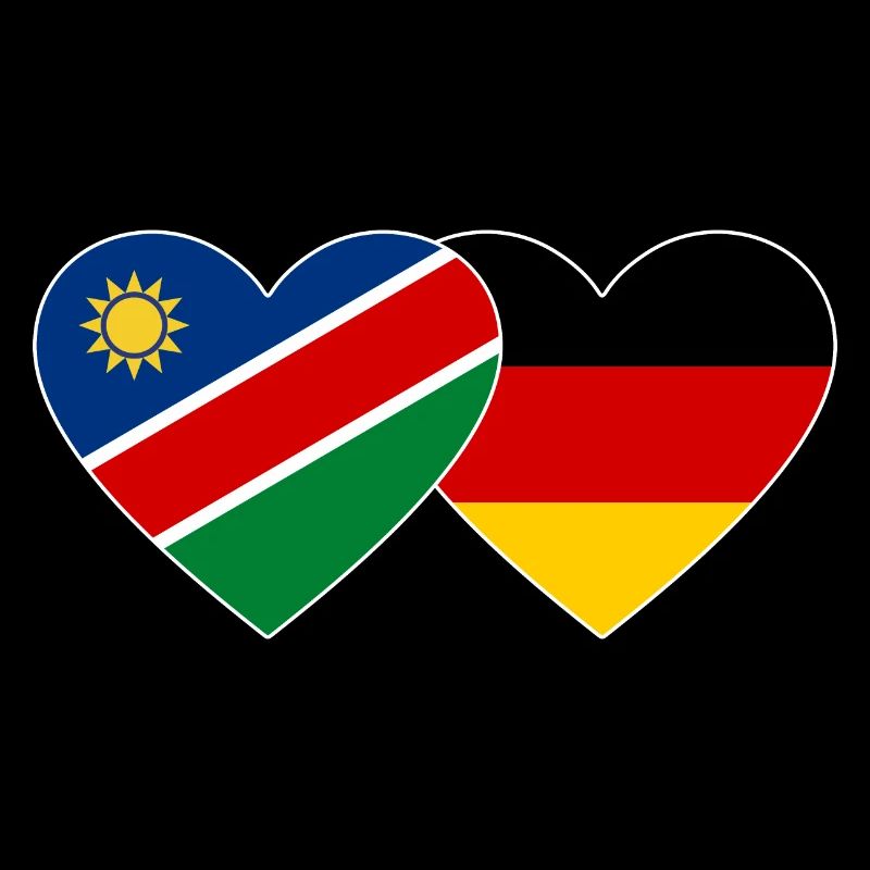 Namibia Germany Flag Heart