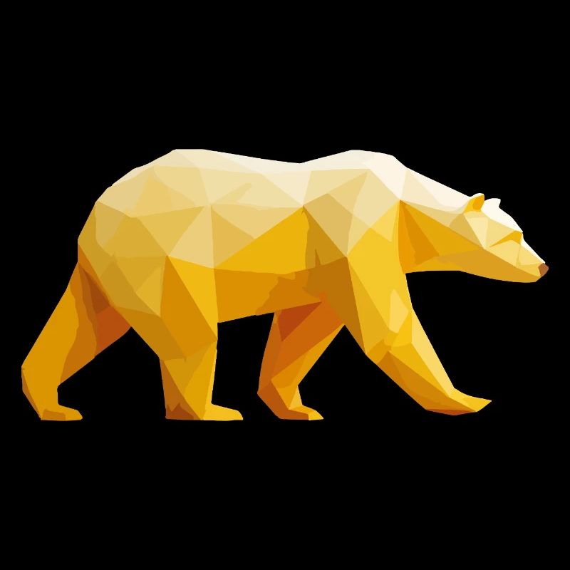 Polar Bear Polygon Polar Bear Winter