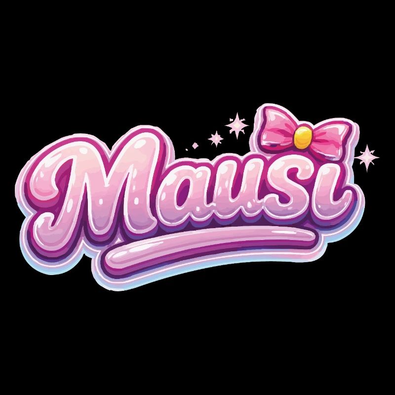 Mäusi Pink Logo mit Schleife