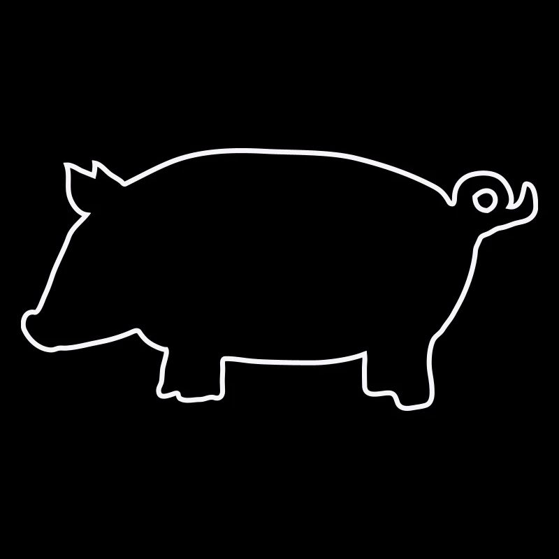 Silhouette de cochon minimaliste