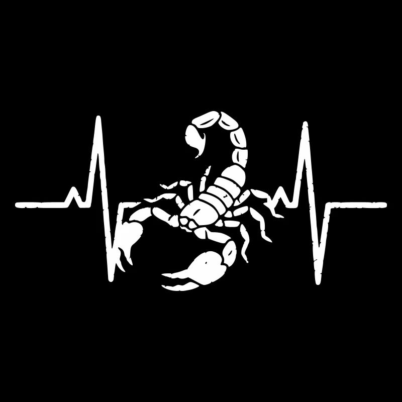 Scorpio Heartbeat ECG Line Vector
