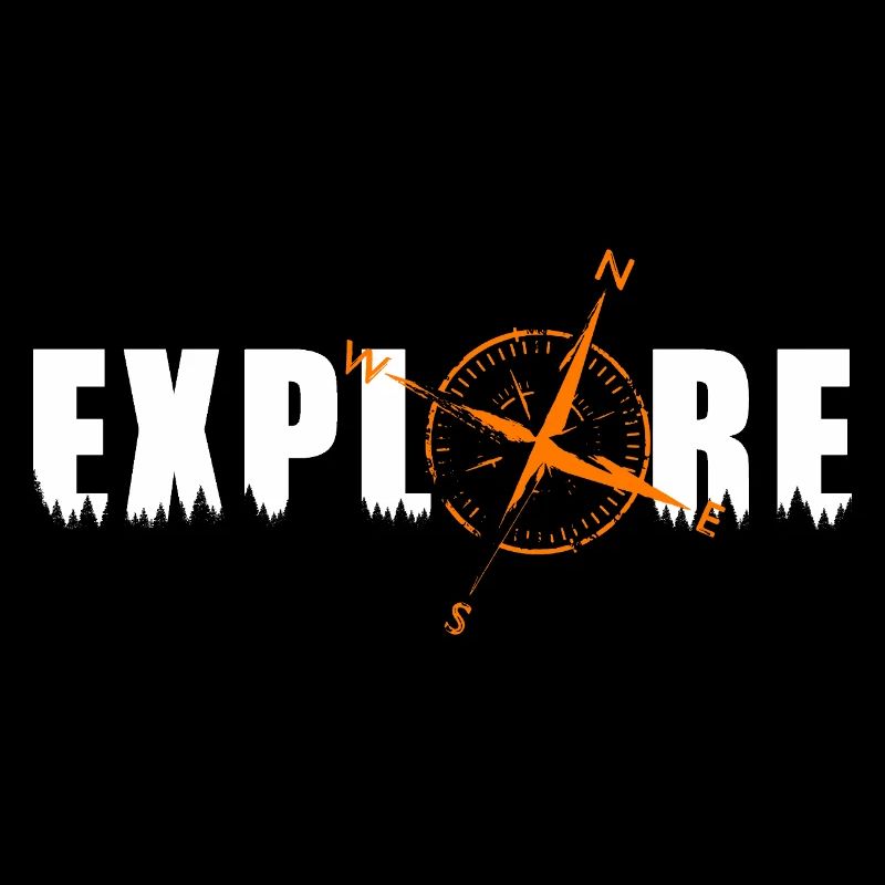 Explore Motiv mit einem Kompass