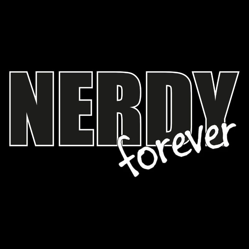 NERDY forever - Logo Black/White
