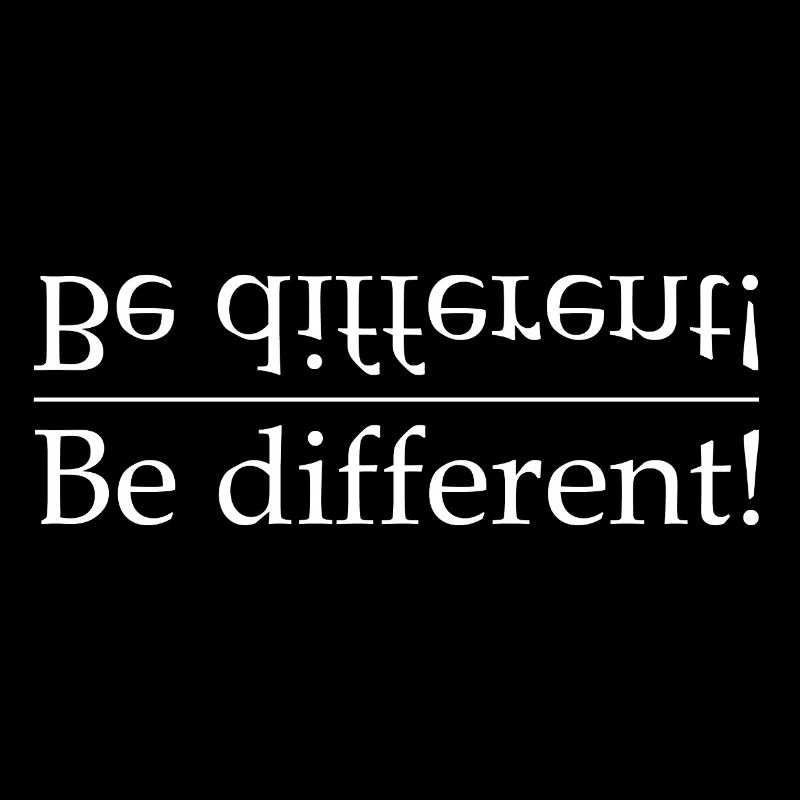 Be different Kontrast-Typografie