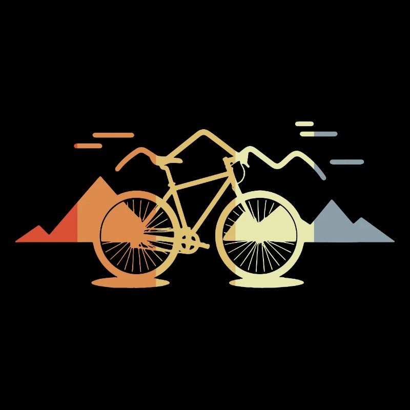 Dessin vintage de VTT