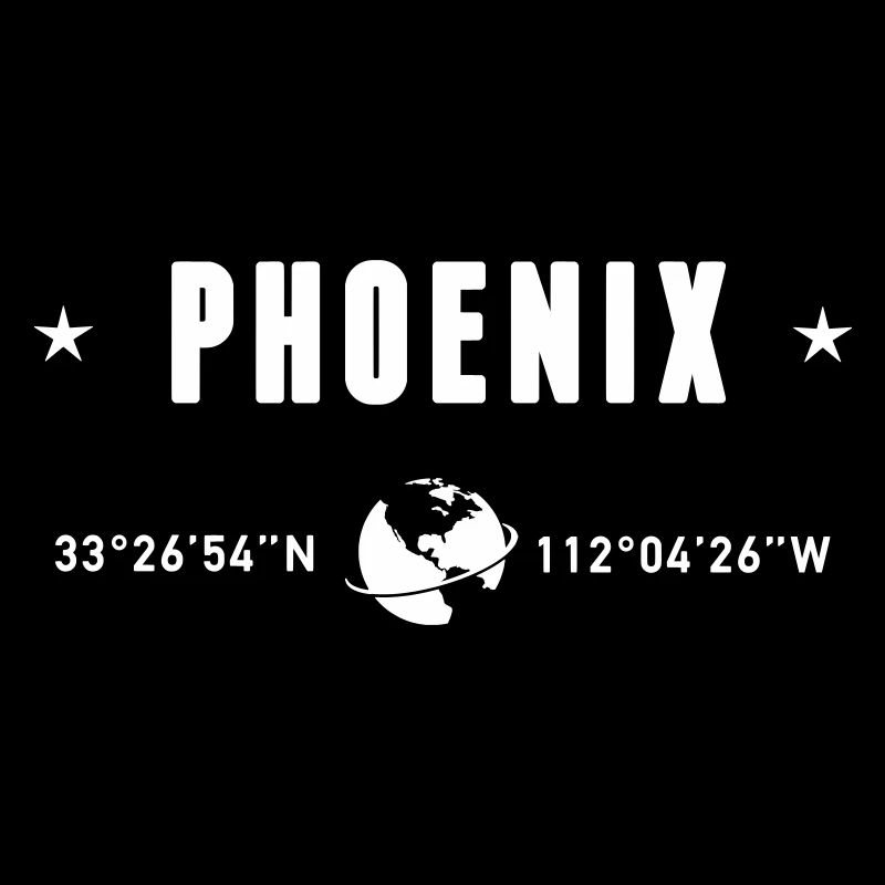 Phoenix, Arizona, coordonnées : planète Terre blanche