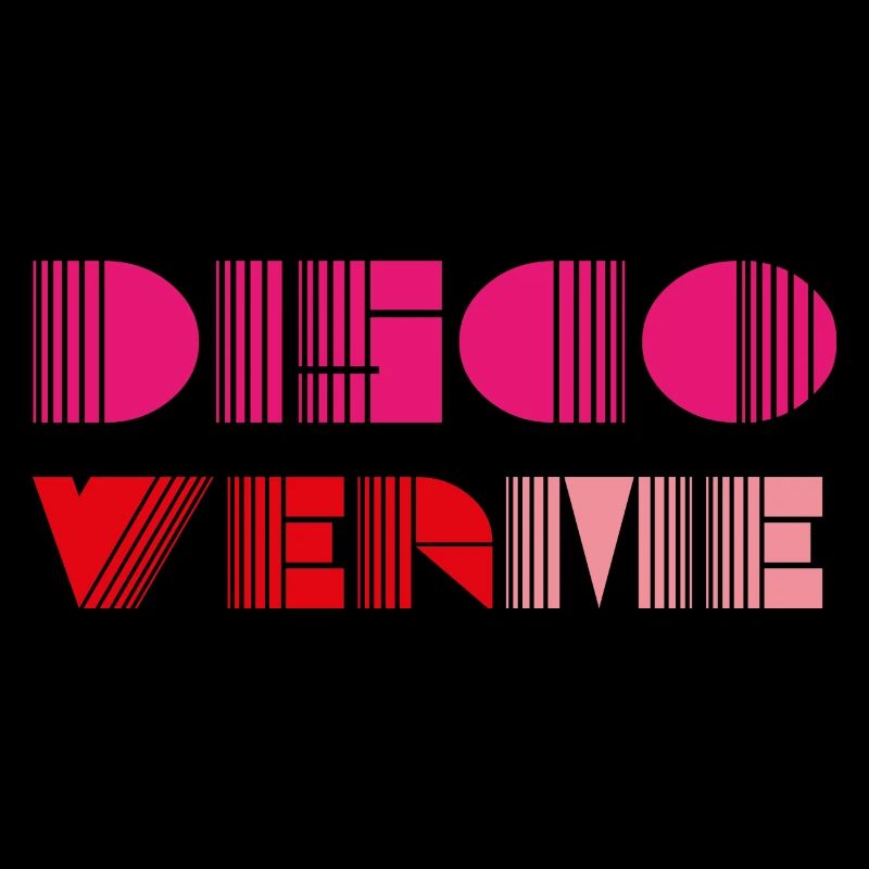 discover me - Geometrische Barcode Pink Typografie