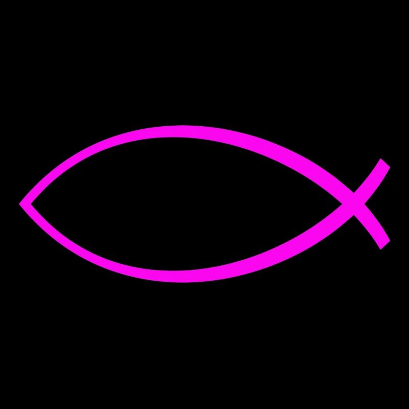 Ichtus fish solid pink