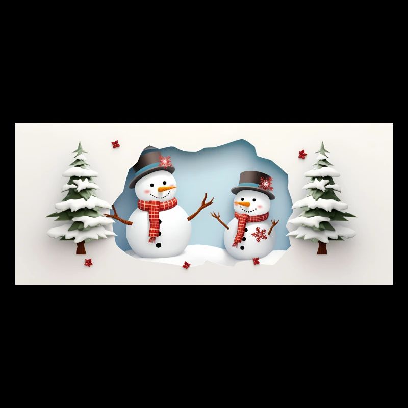 2 small snowmen