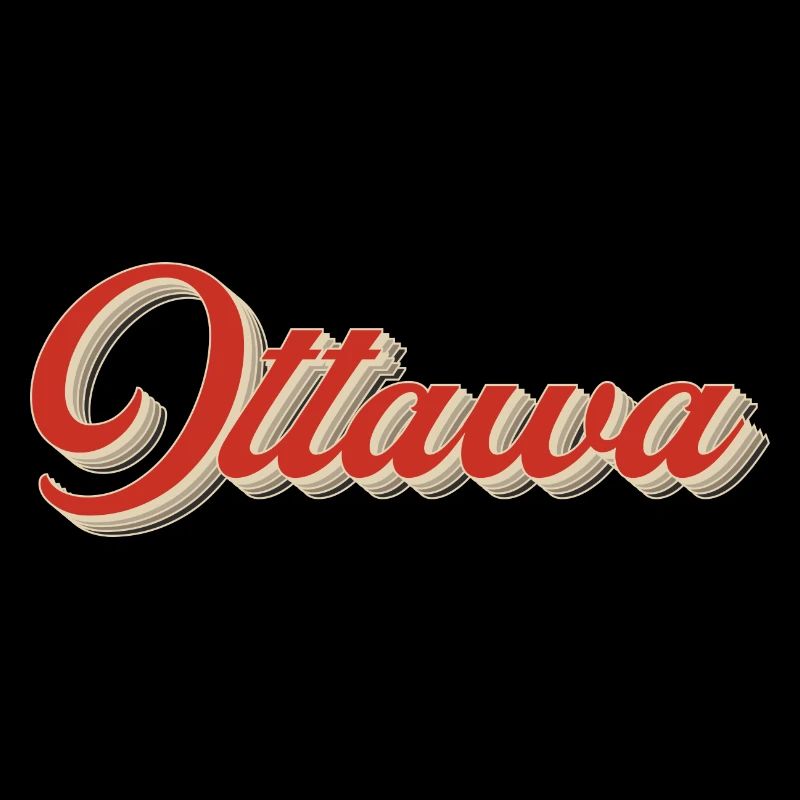 Lettrage Calgary Canada – Typographie rétro