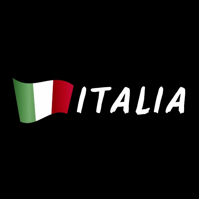 Lettrage ITALIA avec drapeau