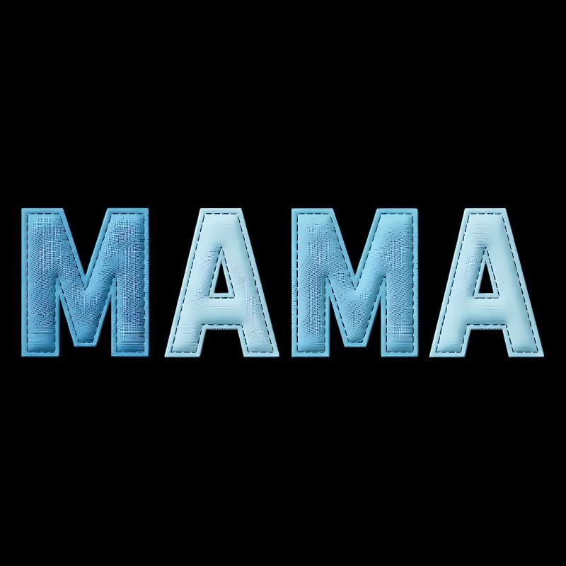 Tendance en patchwork en lettres en denim MAMA