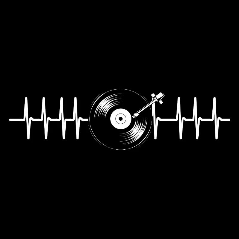 Conception du battement de cœur du disque vinyle