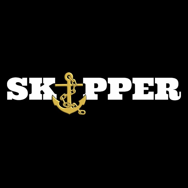 Skipper, Sailor, Seemann mit Anker