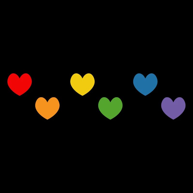 Rainbow Heart Tshirt Mix LGBTQ