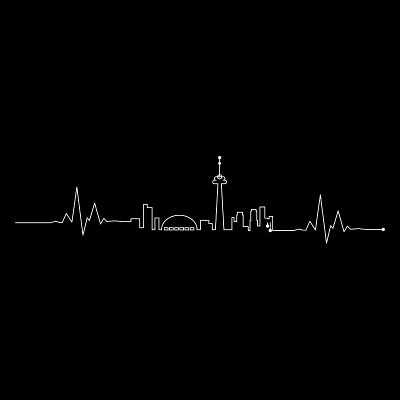 City Skyline Pulse Art Tee