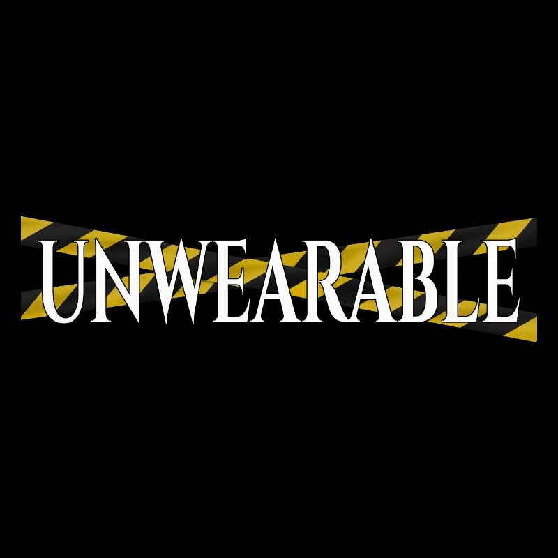Unwearable – Design statement avec ruban d’avertissement