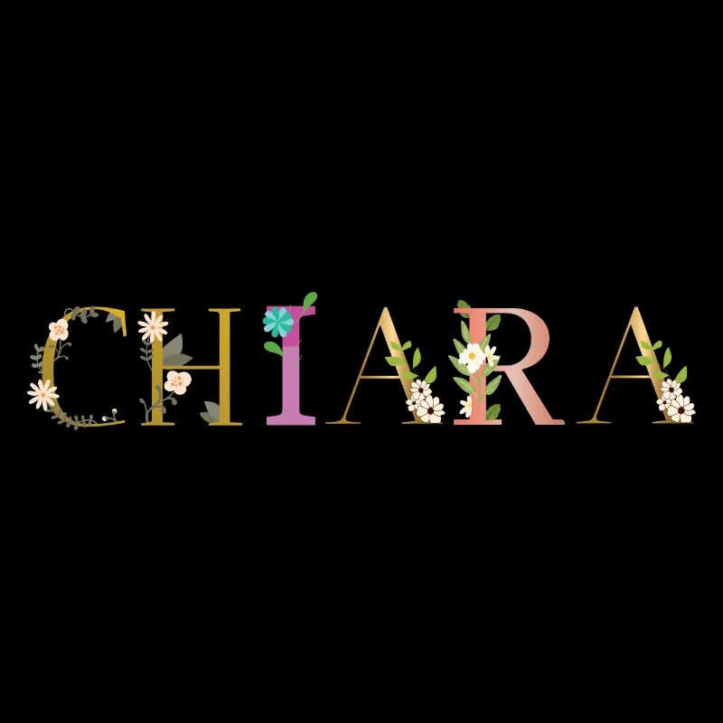 CHIARA name decorated with flowers