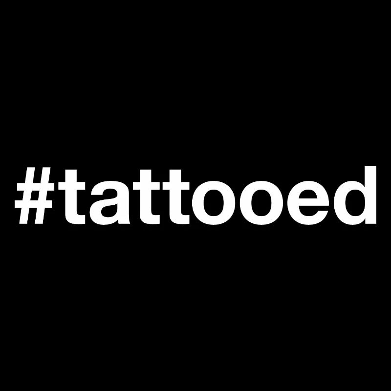 Hashtag de tatouage tatoué